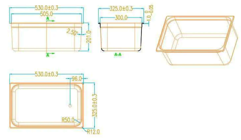 27 litre Ultrasonic Cleaner dimensions