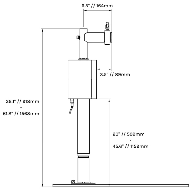 Bicycle Lift dimensions
