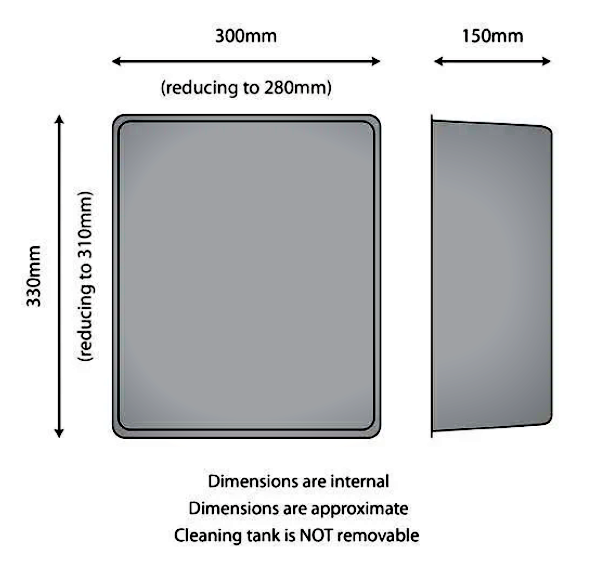 13 litre Ultrasonic Cleaner dims
